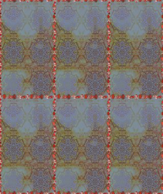 Kahverengi ve nötr renklerde çiçekler. Raster illüstrasyonu. Kusursuz çiçek deseni duvar kağıdı için kullanılabilir.