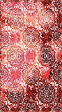 Çiçekli el, pürüzsüz desen çizmiş. Modern gelişim pembe ve nötr raster arkaplan duvar kağıdı resimleme klasik çizgili iz sürme desenli çiçekler, çiçekli süsler.