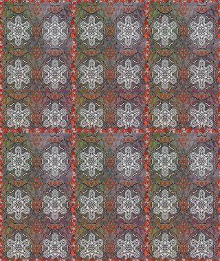 Gri ve kahverengi renkli çiçekler. Çiçekli karalama şeklinde Raster çiçek deseni. Nazik, sevimli çiçek arkaplanı..