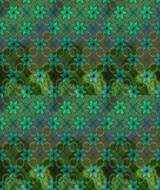 Sevgililer günü ve tebrik kartı konsepti için şık bir davetiye. Yeşil renkte manzaralı çiçek deseni. Çiçek kompozisyonu, el boyası, hassas şablon. Üst görünüm, yumuşak biçim.