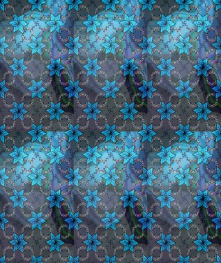 Mavi renkli çiçekler. Düz Çiçek Elementleri Tasarımı. Sevimli çiçek raster deseni. Renkli Bahar Teması çizim şablonu.