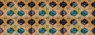 Renkli Bahar Teması eskiz kalıbı. Düz Çiçek Elementleri Tasarımı. Raster Şirin kumaş deseni. Eskiz klasiği.