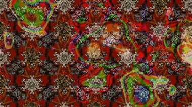 Çiçekli çizim şekli. Renkli Bahar Teması eskiz kalıbı. Çiçekler kahverengi, kırmızı ve gri renklerde. Düz Çiçek Elementleri Tasarımı.