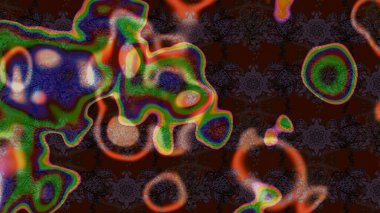 Suluboya çiçekli çiçek deseni. Kahverengi, yeşil ve gri renklerde güzel bir tekstil. Raster illüstrasyonu.