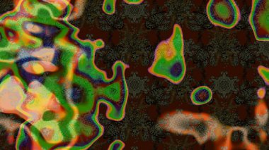 Raster illüstrasyonu. Raster illüstrasyonu. Eskiz tarzı, kahverengi, yeşil ve gri renkler. El yapımı çiçek ve bitki koleksiyonu. Şirin karalamalı çiçek deseni çiz..