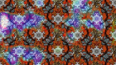 Zentangle soyut çiçekleri. Düz Çiçek Elementleri Tasarımı. Raster illüstrasyonu. Karalama çiçeği. Renkli Bahar Teması eskiz kalıbı. Şirin kumaş deseni.