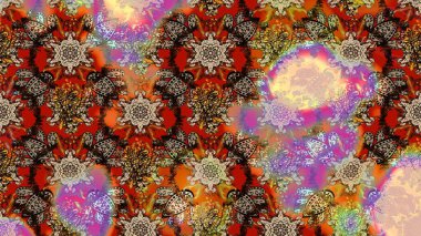 Kahverengi, bej ve nötr renklerde. Anti-stres için soyut örnek sayfası. Raster illüstrasyonu.