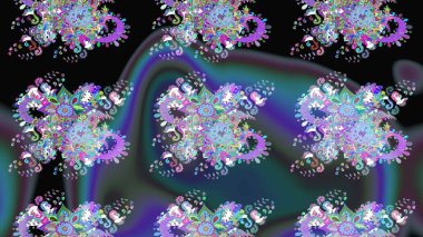 Raster illüstrasyonu. Mavi ve siyah renklerde. Anti-stres için Raster soyut şablon sayfası.