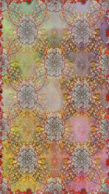 Çiçekli, suluboya desenli kusursuz çiçek deseni. Düz Çiçek Elementleri Tasarım Raster illüstrasyonu. Çiçekler bej ve nötr renklerde. Renkli Bahar Teması Özelliksiz Arkaplan.