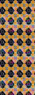 Raster illüstrasyonu. Tekstil veya kitap kapakları, imalat, duvar kağıtları, baskı, hediye paketi ve yapıştırma kitabı için çiçek eskizi geçmişi. Küçük ölçekli çiçeklerdeki basit sevimli desen.