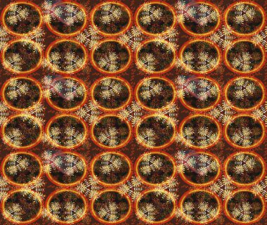 Hediye ambalaj kağıdı, tebrik kartları, posterler ve pankart tasarımı. Kahverengi renkli çiçekler. Raster düz çiçek çizim deseni.