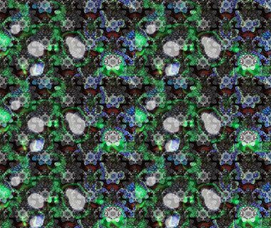 Gri renkli çiçekler. Raster illüstrasyonu. Çiçek desenli çizim. Asya tekstil tarzında. Raster illüstrasyonu.