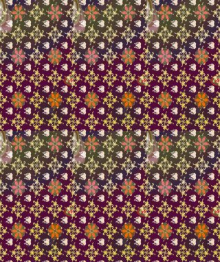 Renkli Bahar Teması eskiz kalıbı. Sevimli çiçek raster deseni. Mor renkli çiçekler. Düz Çiçek Elementleri Tasarımı.