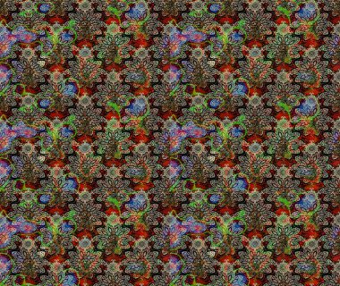 Çizim kalıbı. Organik motif arka planı. Raster illüstrasyonu. Ultraviyole kumaş deseni.