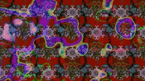 Kırmızı, kahverengi ve nötr renklerde çiçekler. Düz Çiçek Elementleri Tasarımı. Renkli Bahar Teması eskiz kalıbı. Güzel çiçek deseni..