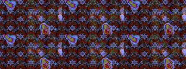 Kahverengi, mor ve siyah renklerde. Kahverengi, mor ve siyah papatyalardan oluşan kahverengi, mor ve siyah bir desen. Raster illüstrasyonu.