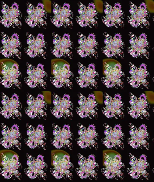 Raster çiçekleri klasik tarzda çizilmiş. Raster illüstrasyonu. Yumuşak, bahar çiçekleri siyah renklerde. Çiçekli yumuşak çizim deseni.