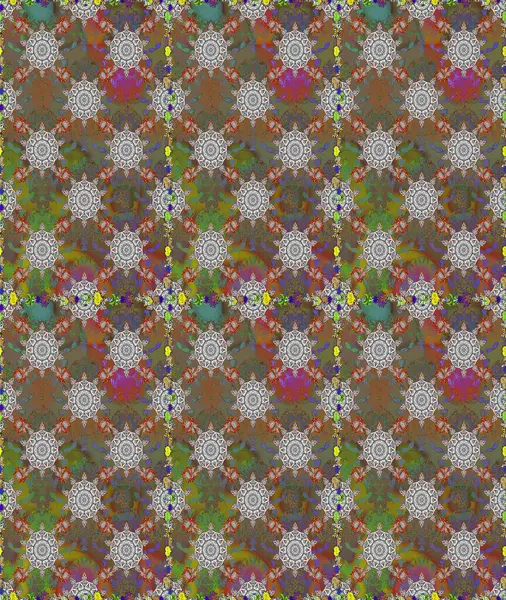 Sorunsuz çiçek deseni kaydırma kağıt, davet, el ilanı, afiş veya Web sitesi Web sitesi arka plan duvar kağıdı için kullanılabilir. Elle çizilmiş Raster resim. Parlak unsurları.