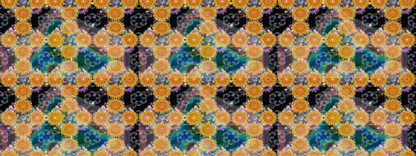 Renkli Bahar Teması eskiz kalıbı. Düz Çiçek Elementleri Tasarımı. Raster Şirin kumaş deseni. Eskiz klasiği.