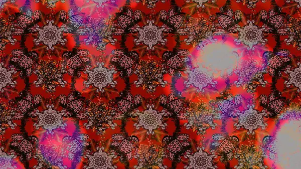 Renkli Bahar Teması eskiz kalıbı. Düz Çiçek Elementleri Tasarımı. Kahverengi, kırmızı ve pembe renklerde çiçekler. Sevimli çiçek raster deseni.