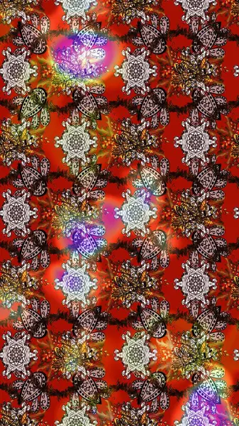 Tekstil, kumaş, kapaklar, duvar kağıtları, baskı, naylon, koleksiyon defteri, örgü. Küçük kahverengi, kırmızı ve nötr çiçeklerle oldukça eski bir besin torbası deseni. Millefleurlar.