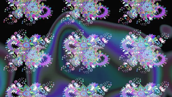 Raster illüstrasyonu. Mavi ve siyah renklerde. Anti-stres için Raster soyut şablon sayfası.