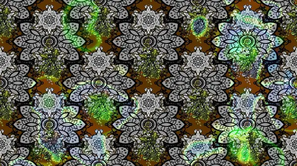 Düz Çiçek Elementleri Tasarımı. Raster. Renkli Bahar Teması çizim şablonu.