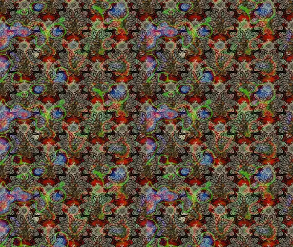 Çizim kalıbı. Organik motif arka planı. Raster illüstrasyonu. Ultraviyole kumaş deseni.