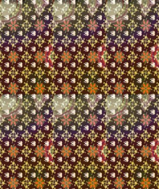 Küçük çiçekteki sevimli çiçek deseni. Raster illüstrasyonu. Çizim.