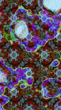 Raster illüstrasyonu. Mavi, kahverengi ve nötr renklerde yaprakları olan yabani çiçekler. Eskiz arkaplan modeli. Suluboya, elle çizilmiş.