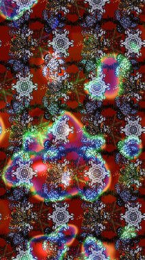 Suluboya etkisi. Raster deseni. Botanik çizim kalıbı. Organik elementler.