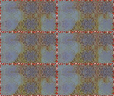 Kahverengi ve nötr renklerde çiçekler. Kusursuz çiçek deseni duvar kâğıdı olarak kullanılabilir. Raster illüstrasyonu.