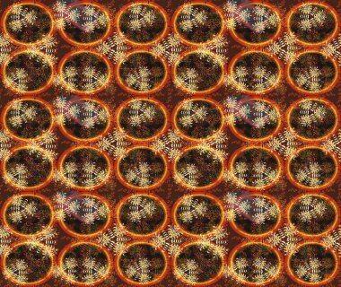 Hediye ambalaj kağıdı, tebrik kartları, posterler ve pankart tasarımı. Kahverengi renkli çiçekler. Raster düz çiçek çizim deseni.