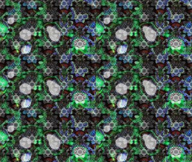 Gri renkli çiçekler. Raster illüstrasyonu. Çiçek desenli çizim. Asya tekstil tarzında. Raster illüstrasyonu.