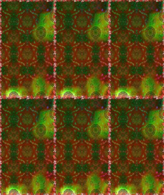 Küçük çiçekteki sevimli çiçek deseni. Kahverengi renkli çiçekler. Raster illüstrasyonu.