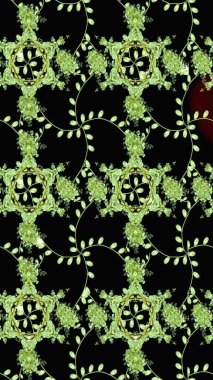 Düz Çiçek Elementleri Tasarımı. Renkli Bahar Teması eskiz kalıbı. Raster illüstrasyonundaki çiçek desenli çizim. Siyah, yeşil ve nötr renkte çiçekler.