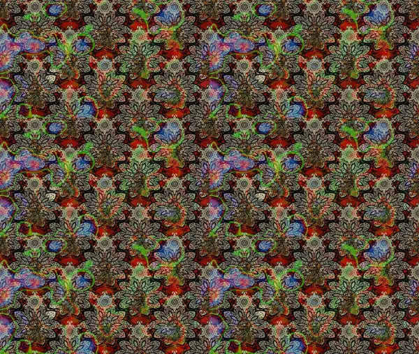 Çizim kalıbı. Organik motif arka planı. Raster illüstrasyonu. Ultraviyole kumaş deseni.