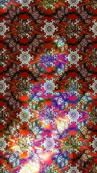 Raster illüstrasyonundaki çiçek desenli çizim. Düz Çiçek Elementleri Tasarımı. Güzel kumaş deseni. Renkli Bahar Teması çizim şablonu.