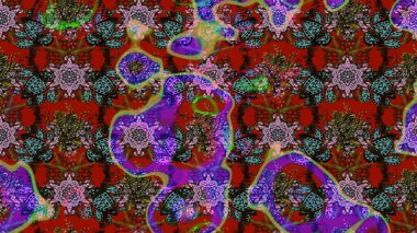 Çocuk stili. Renkli Bahar Teması eskiz kalıbı. Düz Çiçek Elementleri Tasarımı. Çiçekli çizim raster arkaplanı.