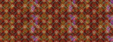 Moda baskıları için zarif bir şablon. Küçük çiçekte güzel bir desen. Motley illüstrasyonu. Kahverengi, kırmızı ve bej çiçekli bahar çiçekleri. Küçük renkli çiçekler..