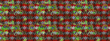 Raster Hip kumaş deseni. Eskiz Vintage Çiçek Deseni.