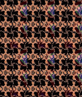 Yumuşak, yaz çiçekli arka plan. Siyah, kahverengi ve bej renkli çiçekler. Raster çiçek desenli ve çiçekli..