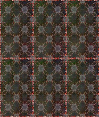 Düz Çiçek Elementleri Tasarımı. Renkli Bahar Temalı Kusursuz Arkaplan. Kusursuz desenli, modaya uygun kumaş deseni. Raster illüstrasyonu. Şirin çiçek elementleri..