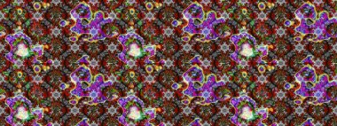 Nazikçe, güzel çiçek arkaplanı. Çiçekli karalama şeklinde Raster çiçek deseni. Gri, kahverengi ve kırmızı renkte çiçekler.