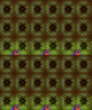 Yumuşak, yeşil renkli bahar çiçekleri. Raster illüstrasyonu. Çiçek ve yapraklı karalama şeklinde Raster çiçek deseni.