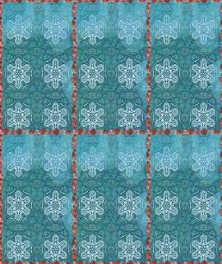 Yaz çiçekleri teması. El çizimi, soyut ve süslü elementler. Suluboya resim taklit Raster çizimi. Mavi ve nötr renkler. Klasik çiçekler..