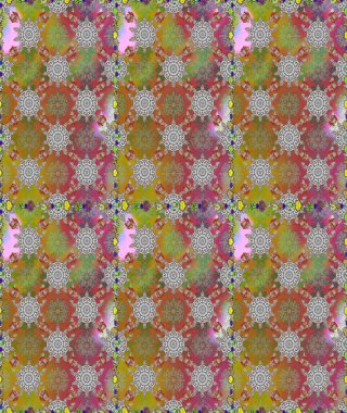 Colour Summer Theme seamless pattern Background. Flat Flower Elements Design. Seamless retro pattern with flowers. Flowers on gray and brown colors.