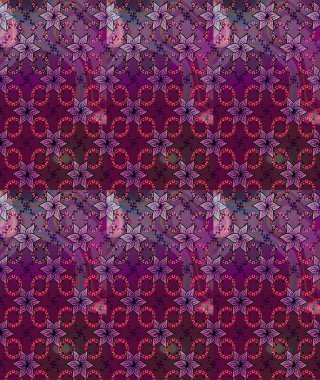 Tomurcukları çiçek olan sevimli bir çiçek deseni. Kumaş, tekstil, duvar kağıdı baskısı için. Raster illüstrasyonu. Raster. Eskiz geçmişi. Antika retro tarzı.