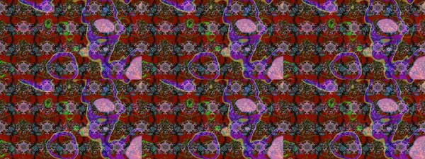 Çocuksu tasarım. Kırmızı, kahverengi ve nötr arkaplanda. Tekstil, kumaş, ambalaj, hatıra defteri için hoş bir çiçek arkaplanı. Elle çizilmiş karalama çiçekleri ile Raster çizim deseni.