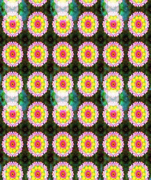 Yeşil renkli çiçekler. Raster illüstrasyonu. Çizim çiçek deseni duvar kağıdı için kullanılabilir.